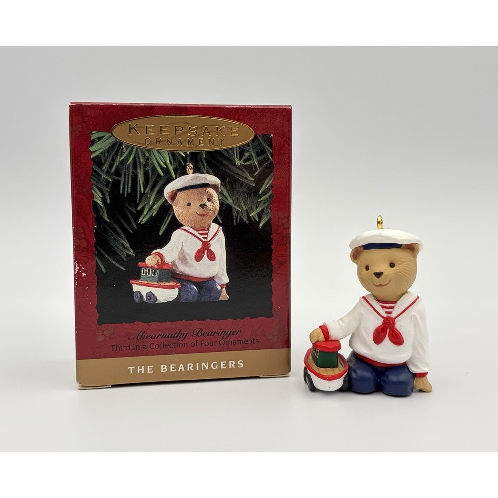 Hallmark 1993 Abearnathy Bearinger Bear Collection Christmas Ornament Vintage